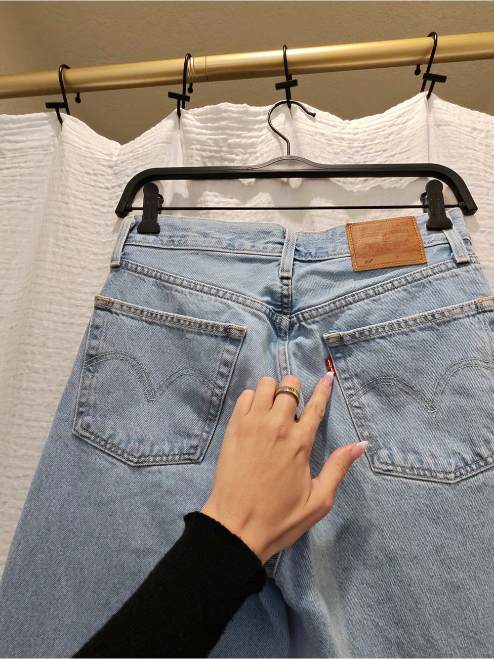 Levi's 501 Original Fit Button Fly Light Wash Straight Ankle Jeans W27 L26 - Picture 5 of 5